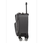 Kézipoggyász bőrönd 40 x 30 x 20 cm xs kivehető kerekekkel Wizzair szürke