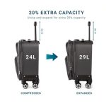 Kézipoggyász bőrönd 40 x 30 x 20 cm xs kivehető kerekekkel Wizzair szürke