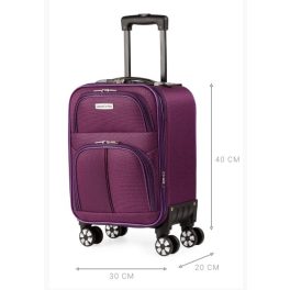 Kisméretű kézipoggyász bőrönd 40 x 30 x 20 cm Wizz méret lila