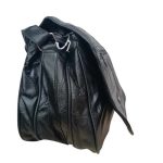 Agnella valódi bőr női táska nagyméretű sokzsebes fekete