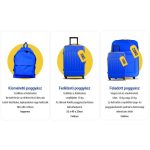 Fedélzeti táska 40 x 20 x 25 cm kézipoggyász Ryanair ingyenesen felvihető fekete