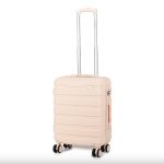Bőrönd 55 x 40 x 23 cm piros kemény falú Wizzair méret