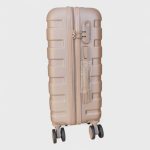Bőrönd 55 x 40 x 23 cm piros kemény falú Wizzair méret