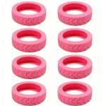 Bőrönd kerék védő gumi 8 db-os pink rózsaszín