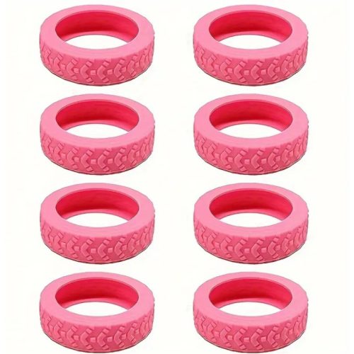 Bőrönd kerék védő gumi 8 db-os pink rózsaszín