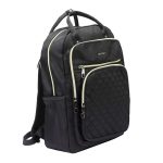 Fedélzeti hátizsák 40 x 30 x 20 cm laptoptartós sok zsebes fekete