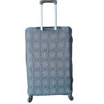 Bőröndhuzat nagyméretű bőröndre L-es elasztikus anyagú fekete fehér elegáns