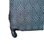 Bőröndhuzat nagyméretű bőröndre L-es elasztikus anyagú fekete fehér elegáns