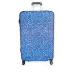 Bőrönd huzat L-es méretű bőröndre kék pink elasztikus