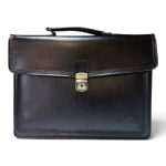 Maxmoda valódi bőr aktatáska fekete 2 részes 45 cm