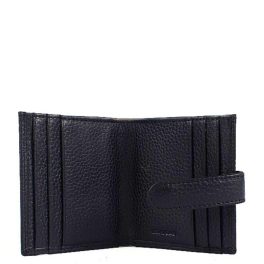   Prémium valódi bőr kártyatartó pénztárca fekete színben