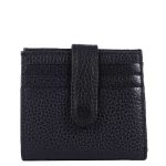 Prémium valódi bőr kártyatartó pénztárca fekete színben