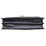 Aktatáska valódi bőr sötétkék 2 rekeszes