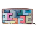 Valódi bőr női pénztárca Vera Pelle színes Patchwork