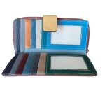 Valódi bőr női pénztárca Vera Pelle színes Patchwork