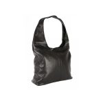 Tícia valódi bőr női táska fekete nagyméretű