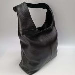 Tícia valódi bőr női táska fekete nagyméretű