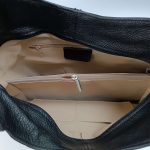 Tícia valódi bőr női táska fekete nagyméretű