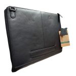 Aktatáska valódi bőr irattartó mappa fekete