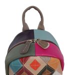 Valódi bőr női hátizsák különleges patchwork színes
