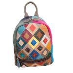 Valódi bőr női hátizsák különleges patchwork színes