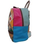 Valódi bőr női hátizsák különleges patchwork színes