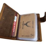 Valódi bőr Férfi pénztárca kamionos mintával RFID védelemmel barna