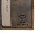 Valódi bőr Férfi pénztárca kamionos mintával RFID védelemmel barna