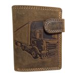 Hunter Valódi bőr férfi pénztárca RFID védelemmel bicikli mintával