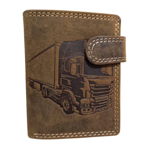 Hunter Valódi bőr férfi pénztárca RFID védelemmel bicikli mintával