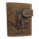 Hunter Valódi bőr férfi pénztárca RFID védelemmel bicikli mintával