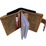 Hunter Valódi bőr férfi pénztárca RFID védelemmel bicikli mintával