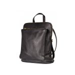 Vulfia valódi bőr női hátizsák és válltáska egyben fekete Made in Italy