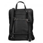 Vulfia valódi bőr női hátizsák és válltáska egyben fekete Made in Italy