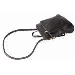 Vulfia valódi bőr női hátizsák és válltáska egyben fekete Made in Italy