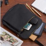 Vulfia valódi bőr női hátizsák és válltáska egyben fekete Made in Italy