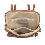 Vulfia valódi bőr női hátizsák és válltáska egyben fekete Made in Italy