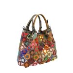 Beus női bőr táska nagyméretű különleges színes