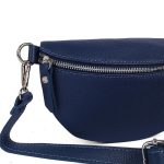 Barka női crossbody valódi bőr sötétkék prémium vera pelle