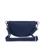Barka női crossbody valódi bőr sötétkék prémium vera pelle
