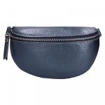 Barka női crossbody valódi bőr sötétkék prémium vera pelle