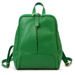 Letta valódi bőr női hátizsák zöld színben prémium