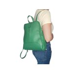 Letta valódi bőr női hátizsák zöld színben prémium