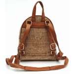 Mona női hátizsák parafa anyagból különleges patchwork mintával