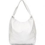 Adrina valódi bőr női hátizsák és válltáska fehér többfunkciós nagyméretű