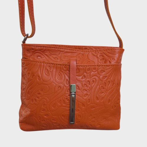 Valódi bőr női válltáska fekete szürke leopárd mintás