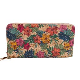   Parafa női pénztárca dupla cipzáras színes virágmintás