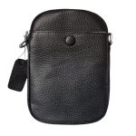 Jordána valódi bőr női oldaltáska kisméretű mobiltelefon táska fekete