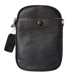   Jordána valódi bőr női oldaltáska kisméretű mobiltelefon táska fekete