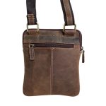 Valódi bőr férfi táska barna színben Hunter prémium kisméretű